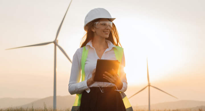 woman-in-helmet-working-with-tablet-at-renewable-energy-farm