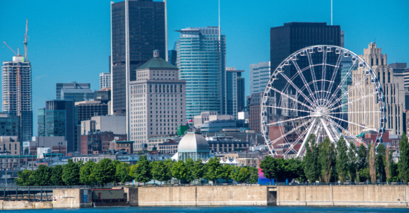 Cityscape and skyline of downtown Montreal