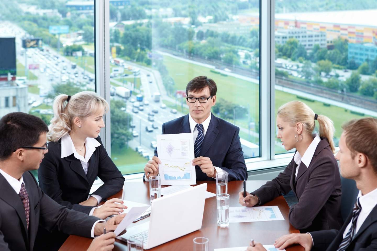 The chief of staff at a meeting in the office