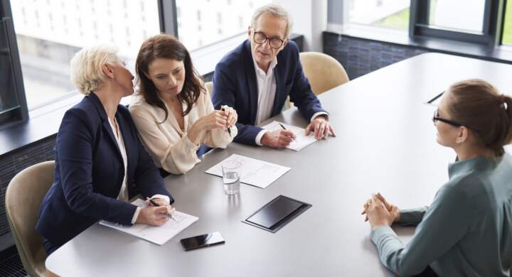 Job interview in modern office